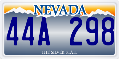 NV license plate 44A298