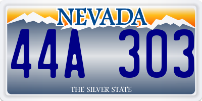 NV license plate 44A303