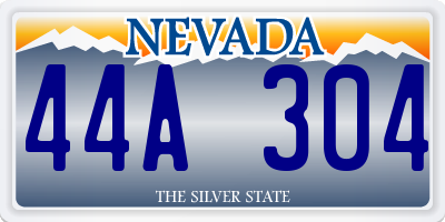 NV license plate 44A304