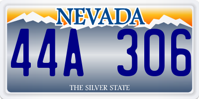 NV license plate 44A306