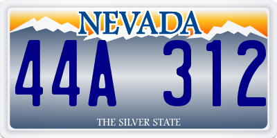 NV license plate 44A312