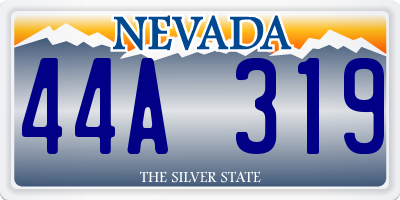 NV license plate 44A319