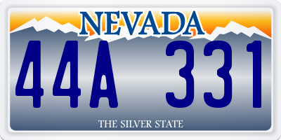 NV license plate 44A331