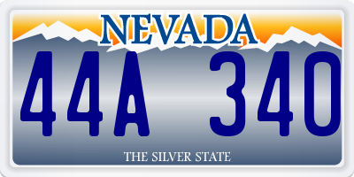NV license plate 44A340