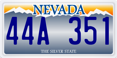 NV license plate 44A351