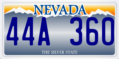 NV license plate 44A360