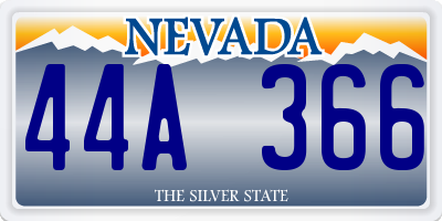 NV license plate 44A366