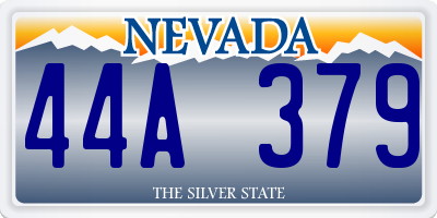 NV license plate 44A379