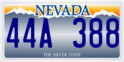 NV license plate 44A388