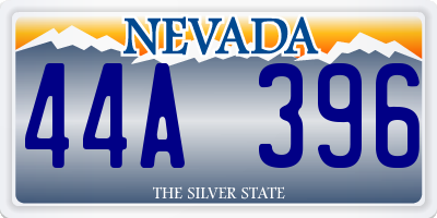 NV license plate 44A396