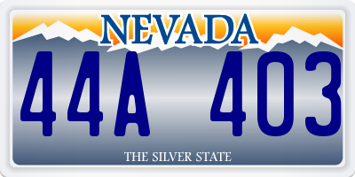 NV license plate 44A403