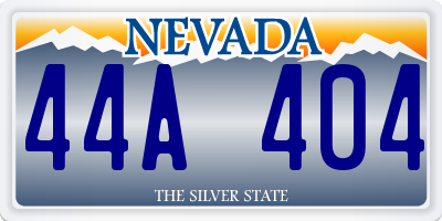 NV license plate 44A404