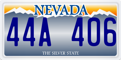 NV license plate 44A406
