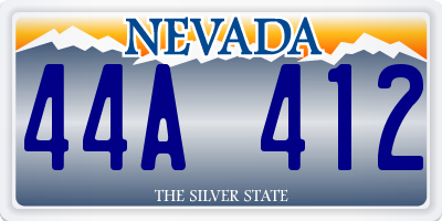 NV license plate 44A412