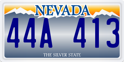 NV license plate 44A413