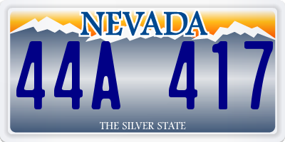 NV license plate 44A417