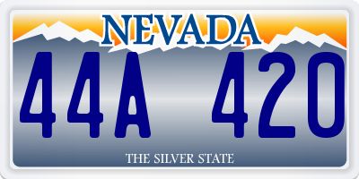 NV license plate 44A420