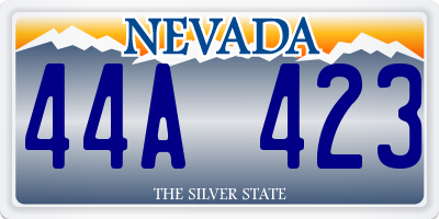 NV license plate 44A423