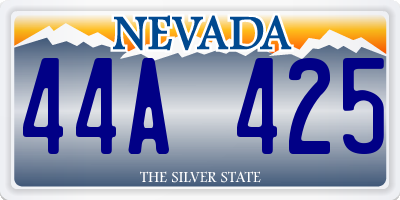 NV license plate 44A425