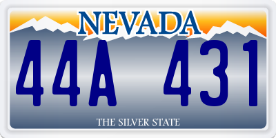 NV license plate 44A431