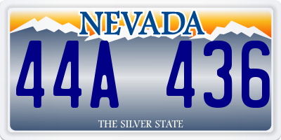 NV license plate 44A436