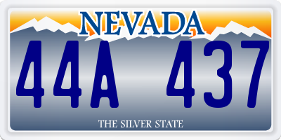 NV license plate 44A437