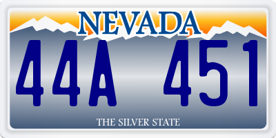 NV license plate 44A451