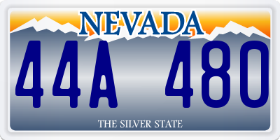 NV license plate 44A480