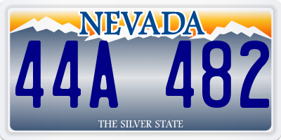 NV license plate 44A482
