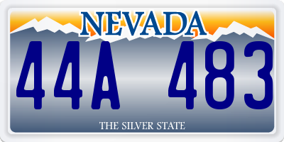 NV license plate 44A483