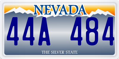 NV license plate 44A484