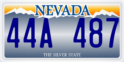 NV license plate 44A487