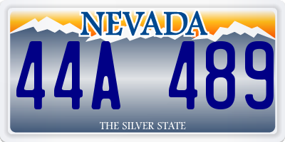NV license plate 44A489