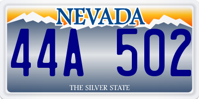 NV license plate 44A502