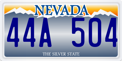 NV license plate 44A504