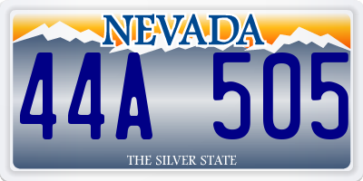 NV license plate 44A505