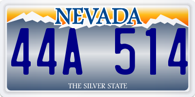 NV license plate 44A514