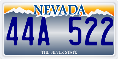 NV license plate 44A522
