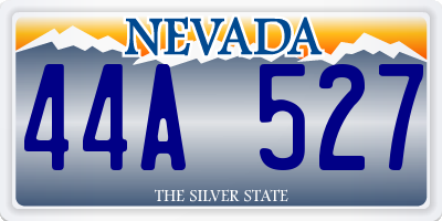 NV license plate 44A527