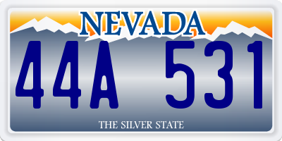 NV license plate 44A531