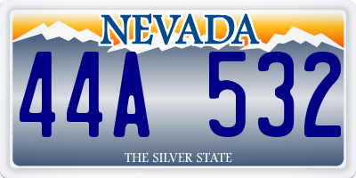NV license plate 44A532