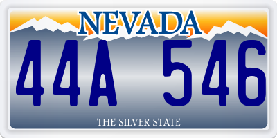 NV license plate 44A546