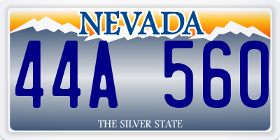 NV license plate 44A560