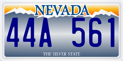 NV license plate 44A561
