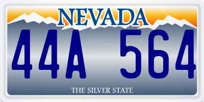 NV license plate 44A564