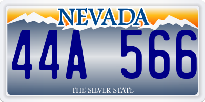 NV license plate 44A566