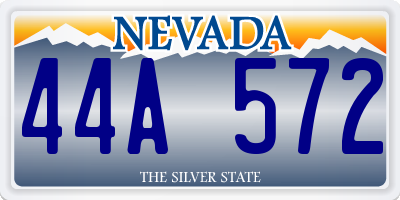 NV license plate 44A572