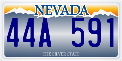 NV license plate 44A591