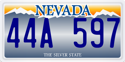 NV license plate 44A597