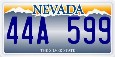 NV license plate 44A599